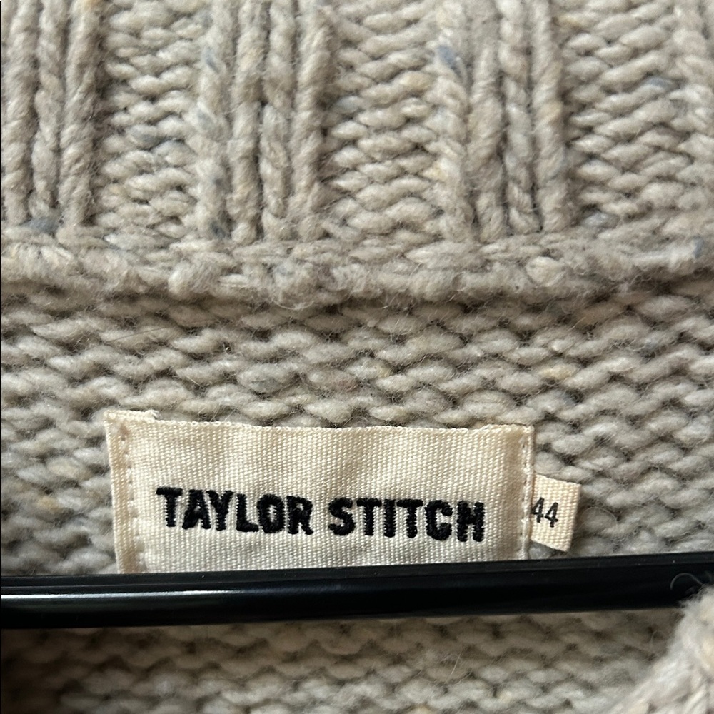 Taylor Stitch Men's Cable Knit Fisherman Sweater - Picture 2 of 5